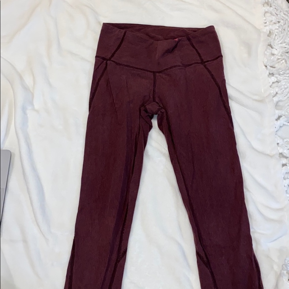 Lululemon cozy maroon leggings